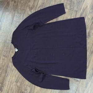 J. Jill Merino Wool Plum Tunic Sweater.